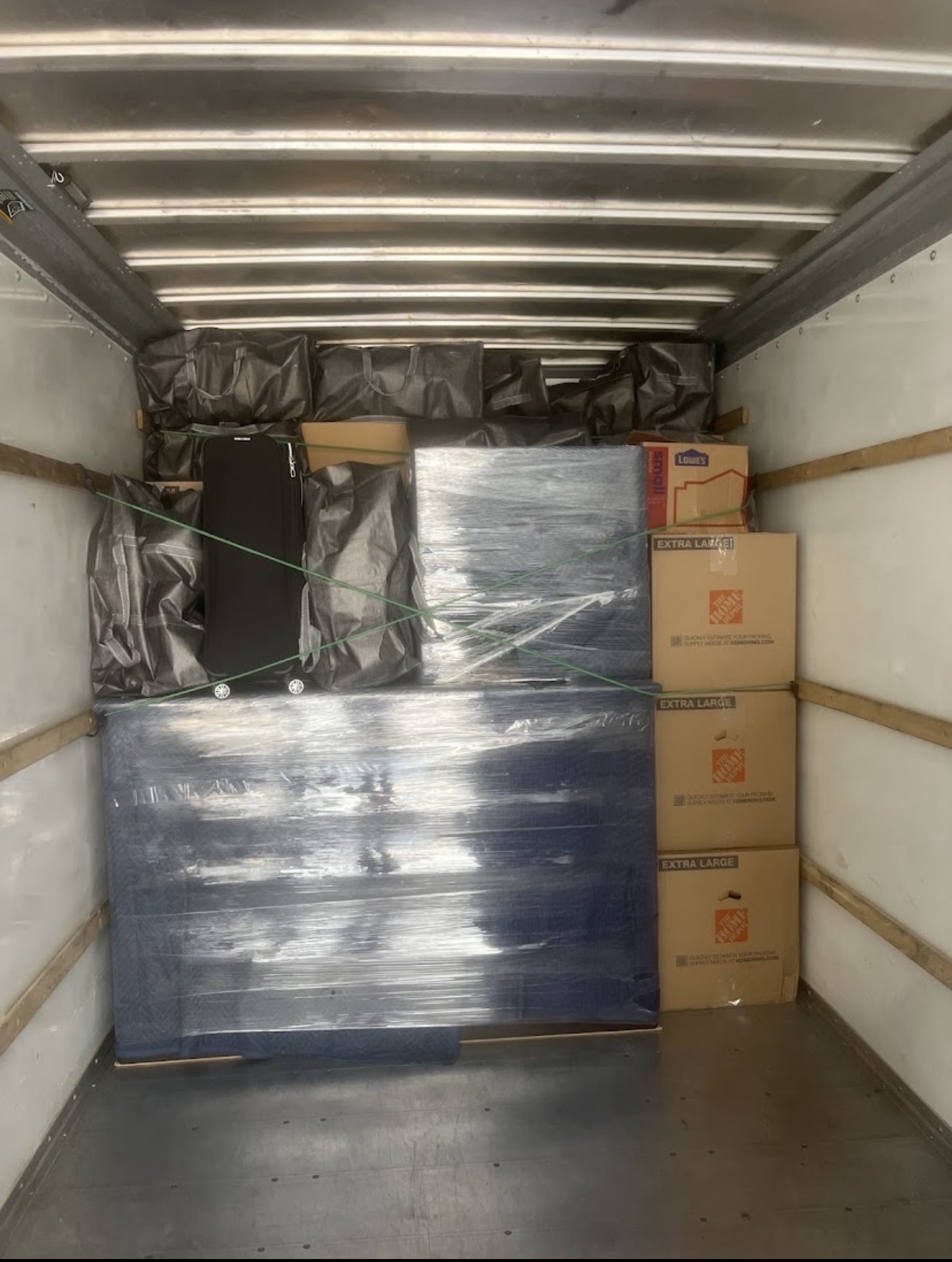 Moving pictures with trucks, boxes and movers