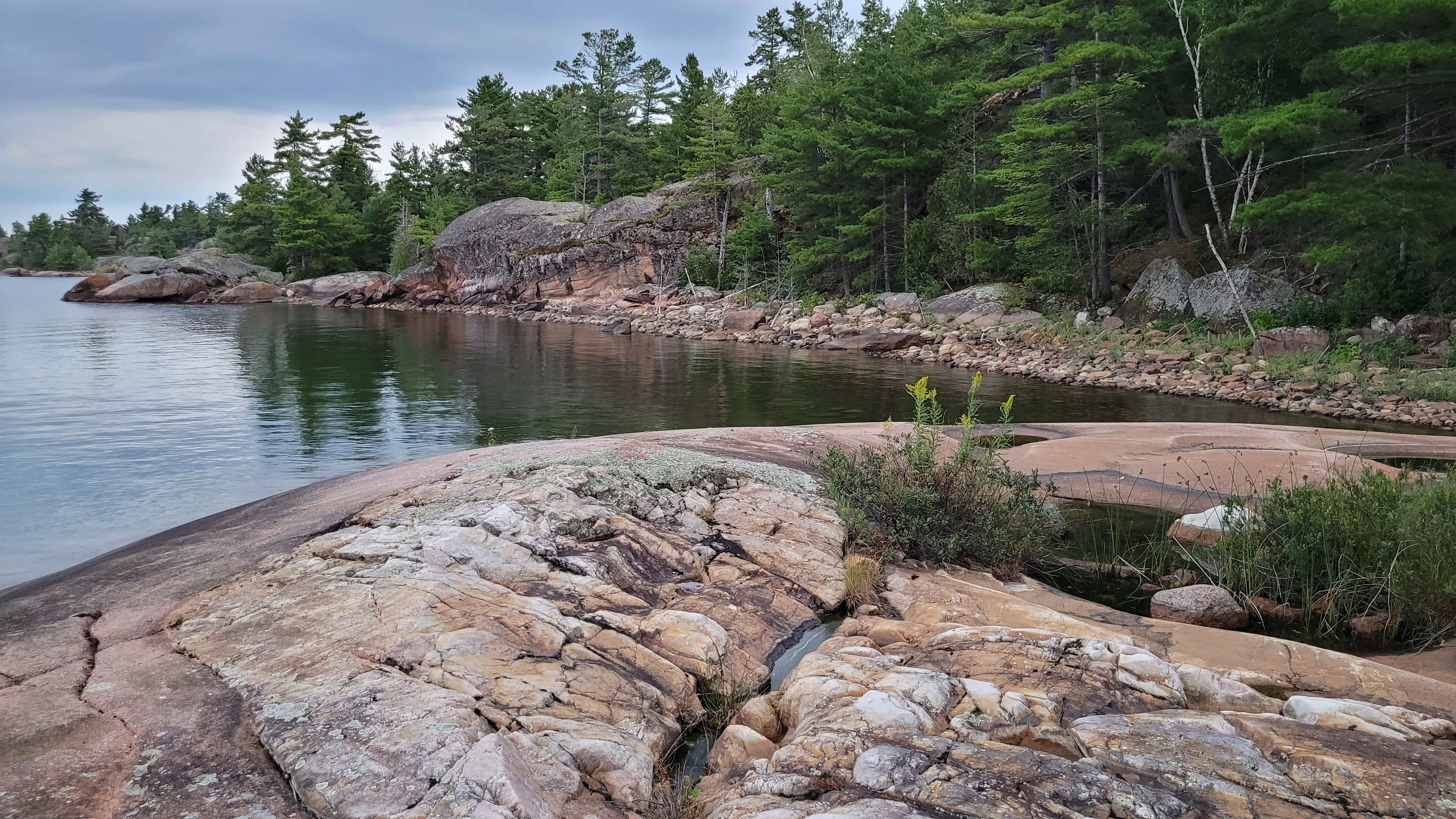 Metamorphic rocks on North Benjamin Island in Northern Ontrario, Canada