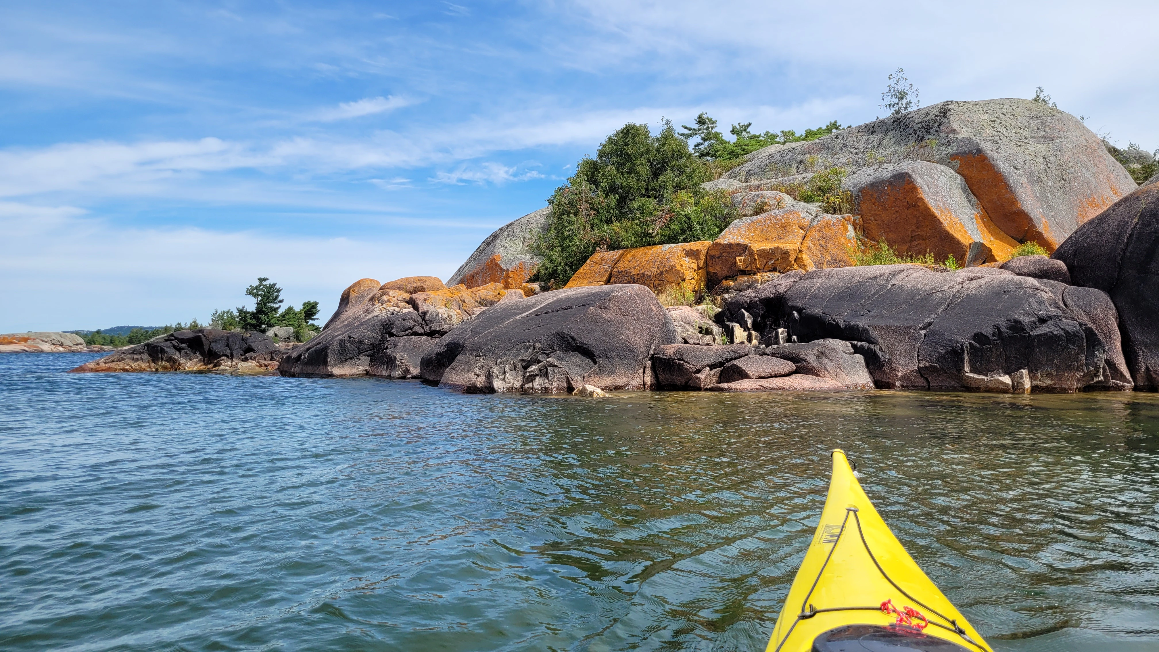 An Island in the North Channel on a kayak trip to the Benjamin Islands in Northern Ontrario, Canada