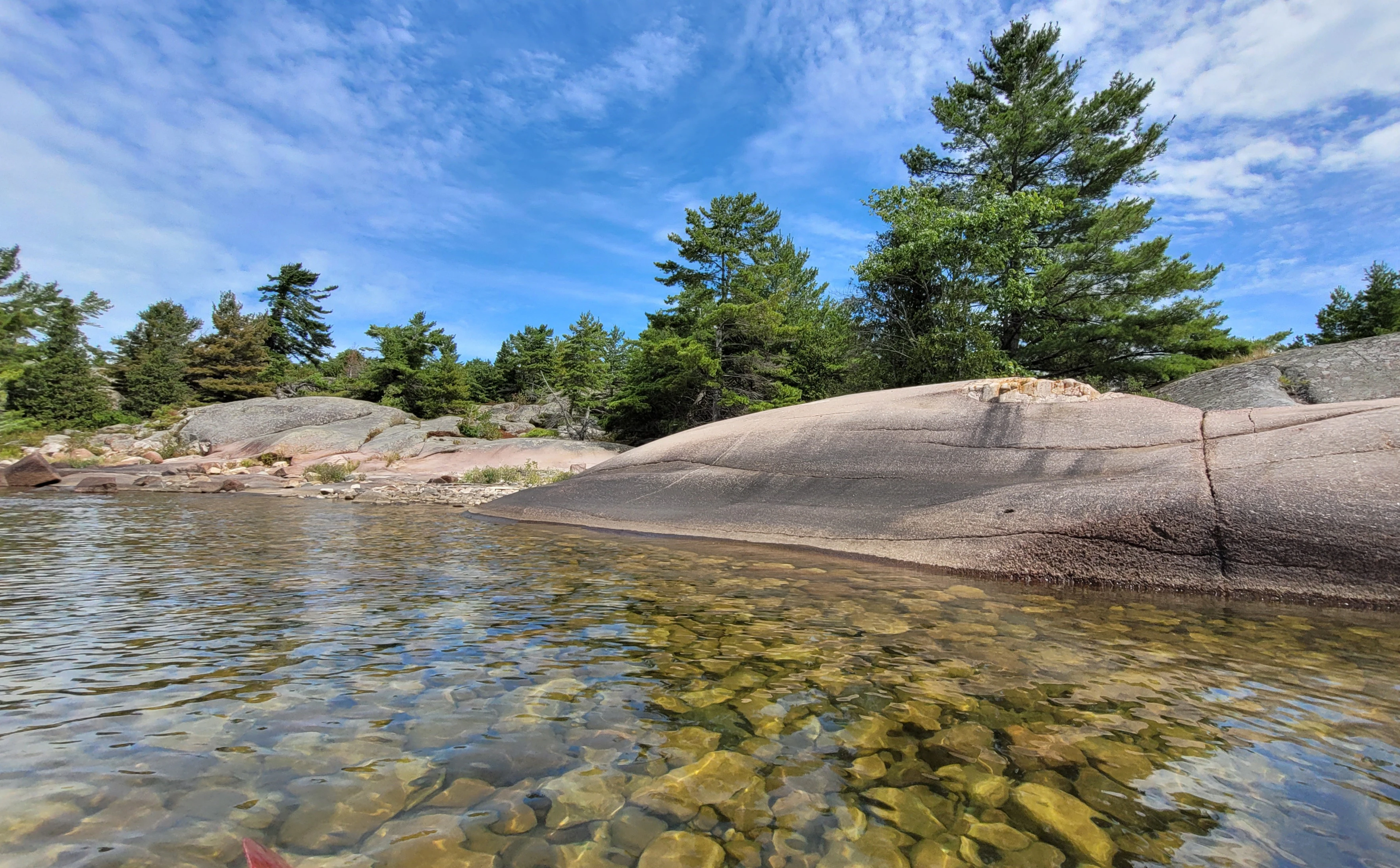 Clear Waters along Benjamin Islands in Northern Ontrario, Canada in Lake Huron