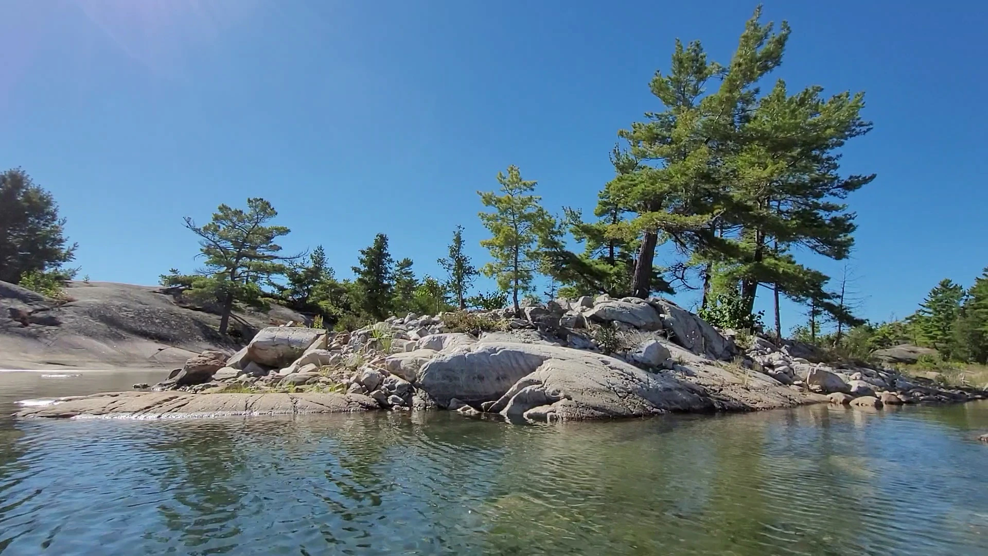A group of seven painting scenary on the Benjamin Islands in Northern Ontrario, Canada