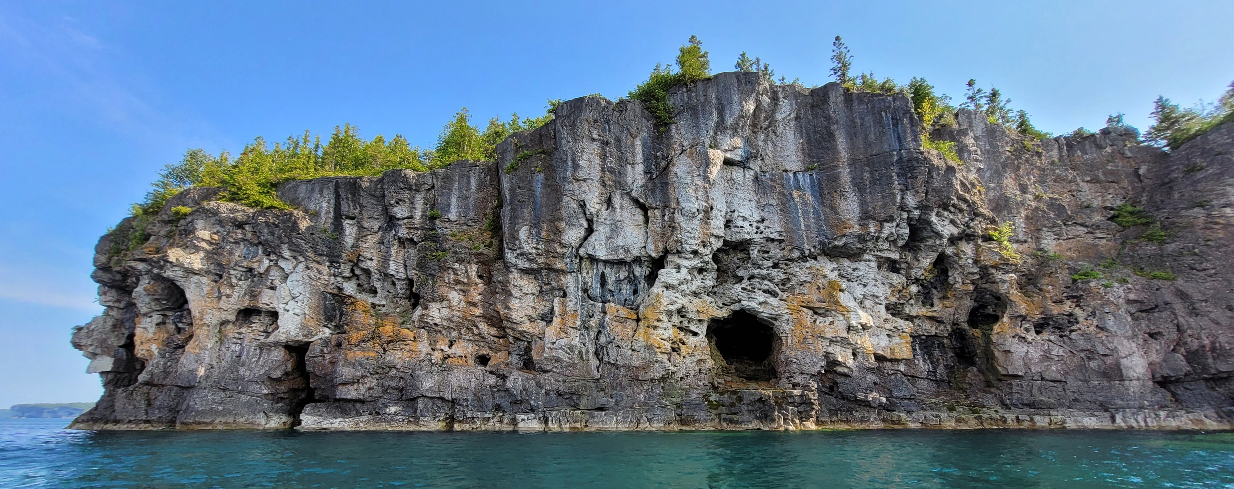Wide angle view of Halfway Rock Point and Georgian Bay
