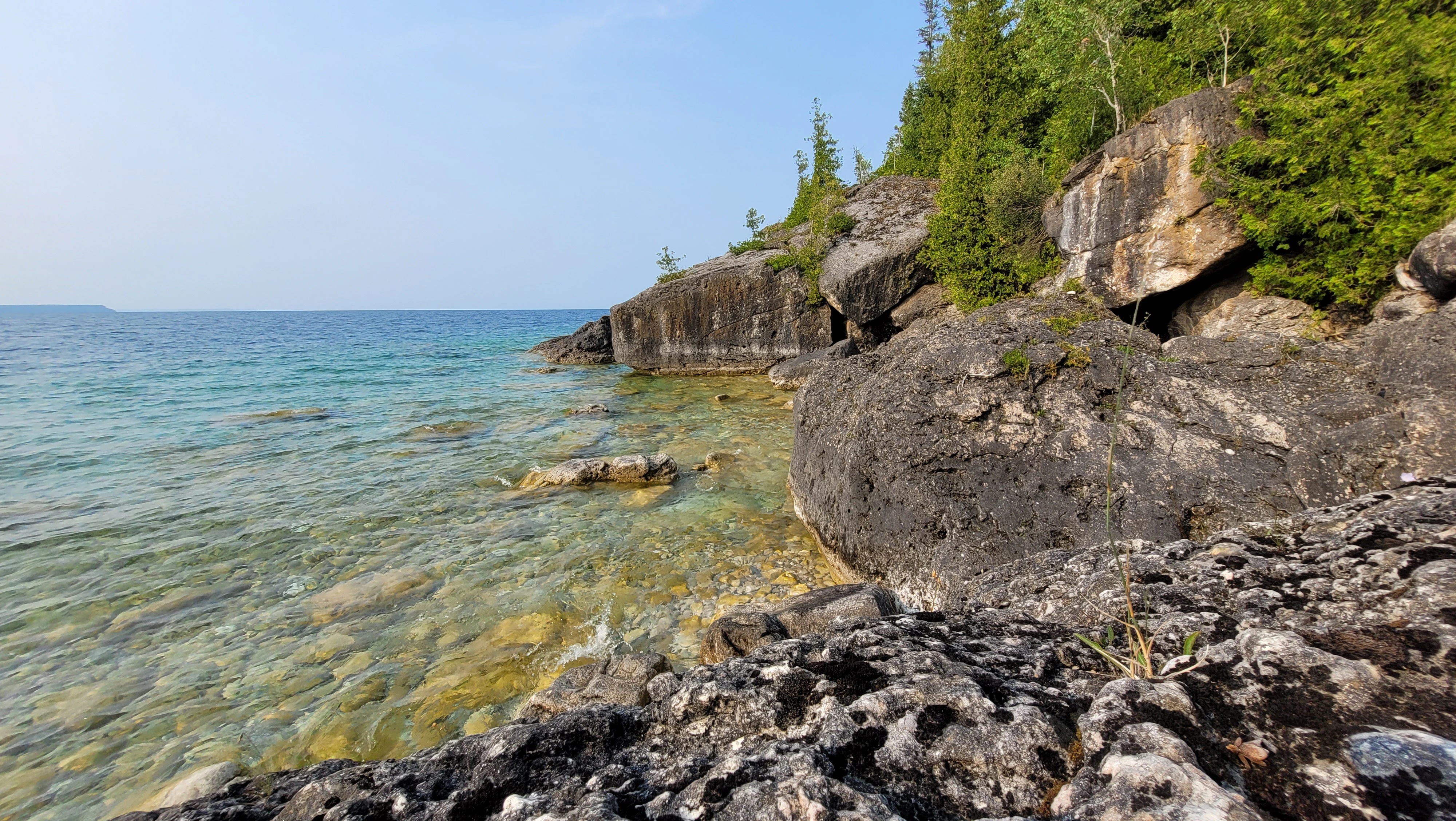 Remote shoreline scenery at Lions Head on the Bruce Peninsula