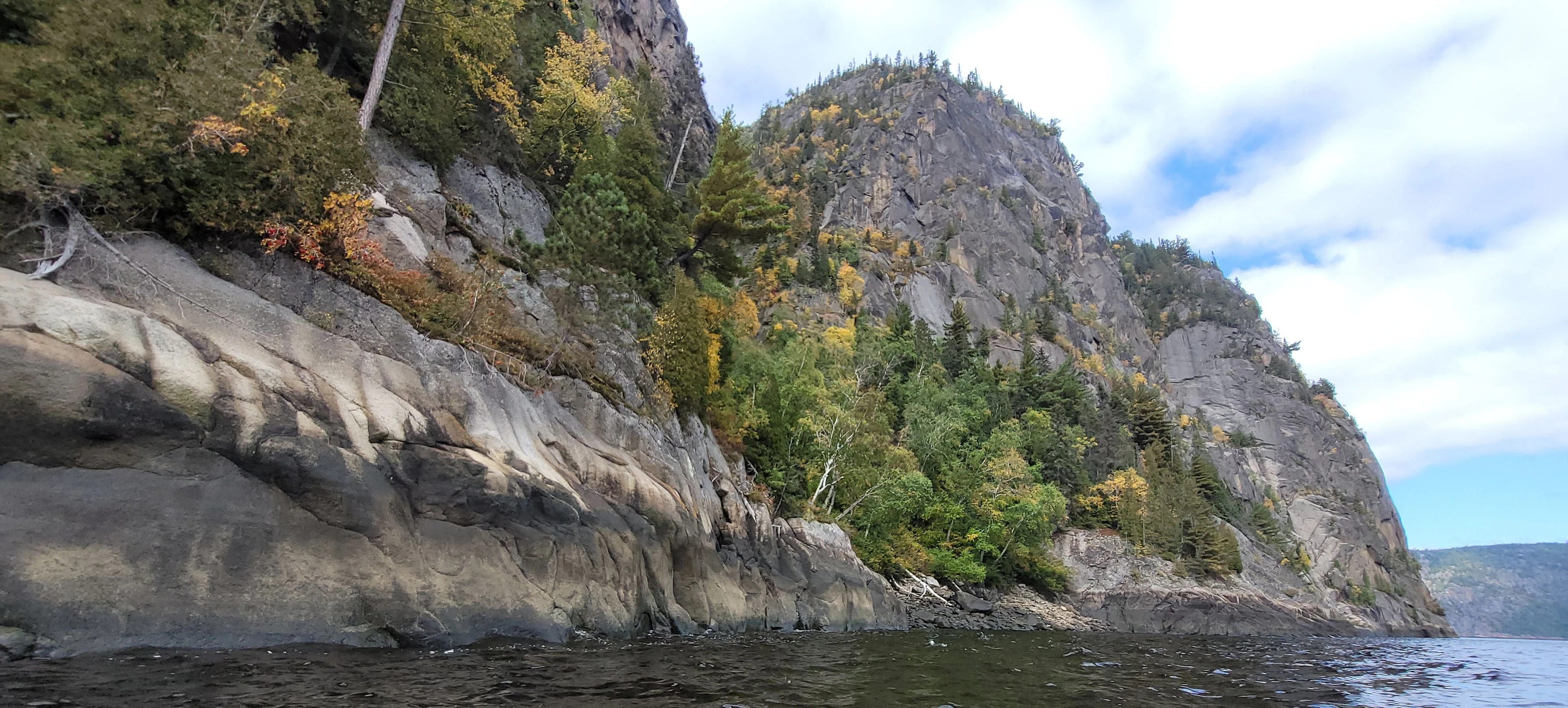 Scenic view of the Saguenay Fjord from Baie Eternite