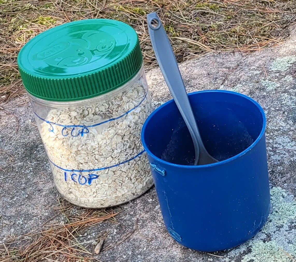 GSI camping mug and cutlery