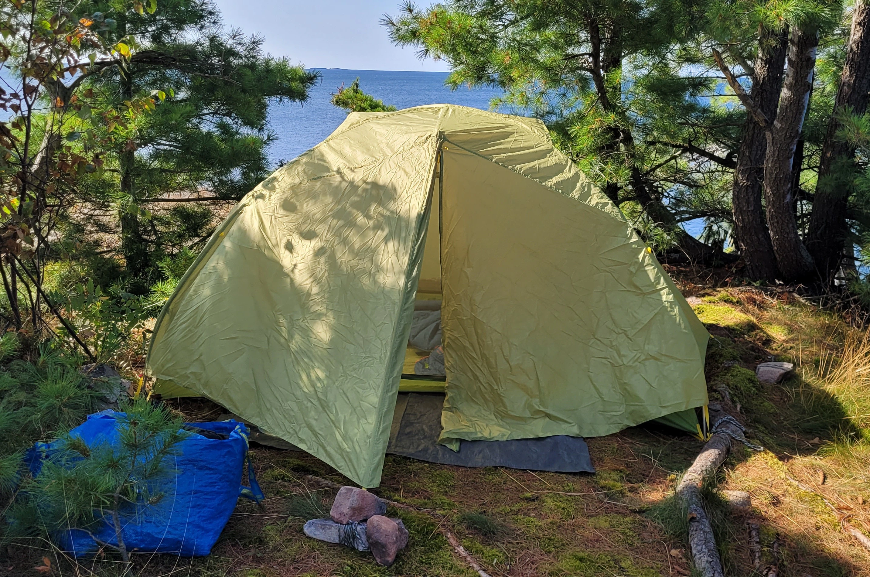 Marmot Tungsten UL 3P Tent - Ultralight 3 person at a campsite by the water
