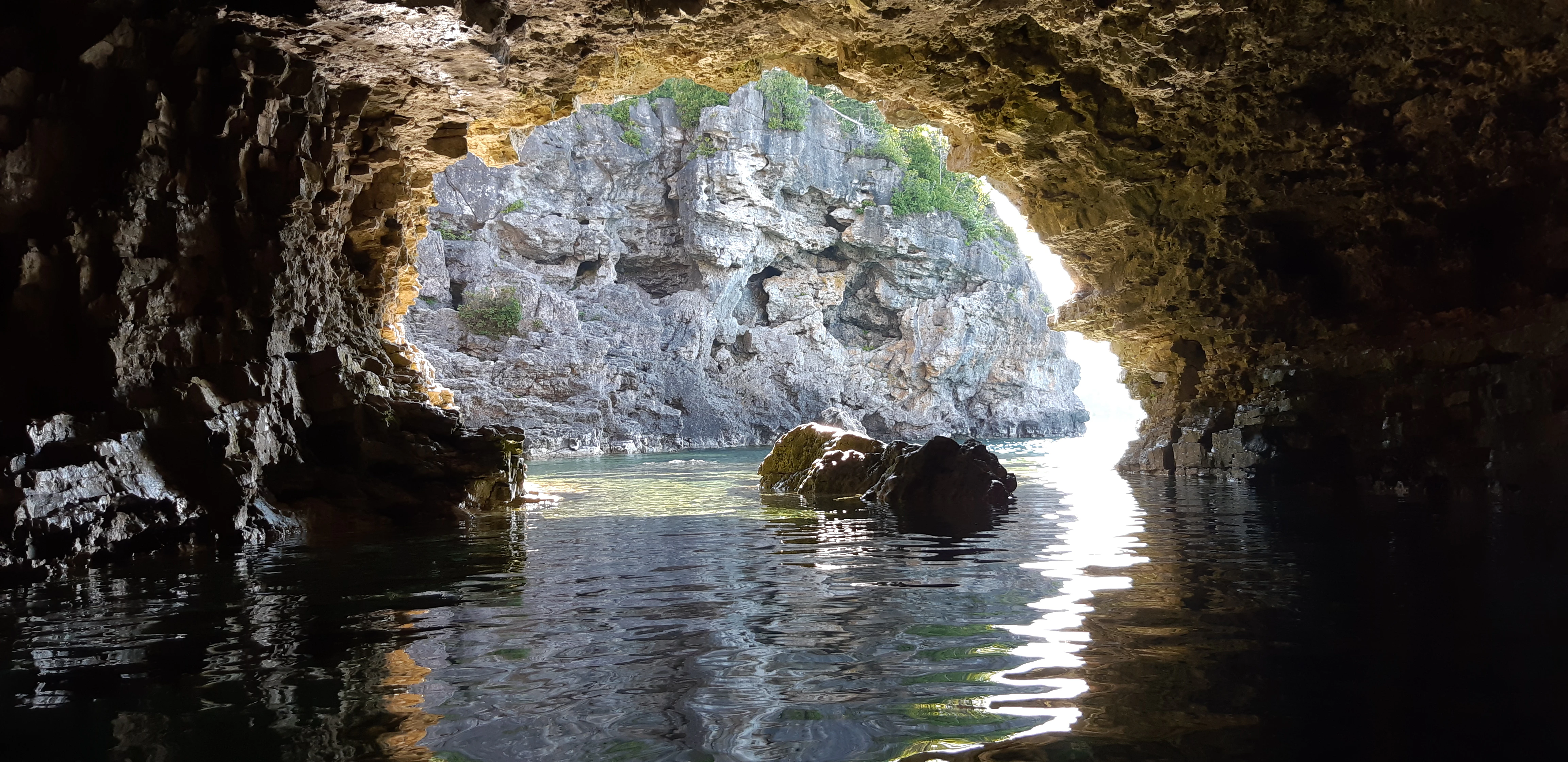 Inside The Grotto at Bruce Peninsula National Park, Ontario, Canada