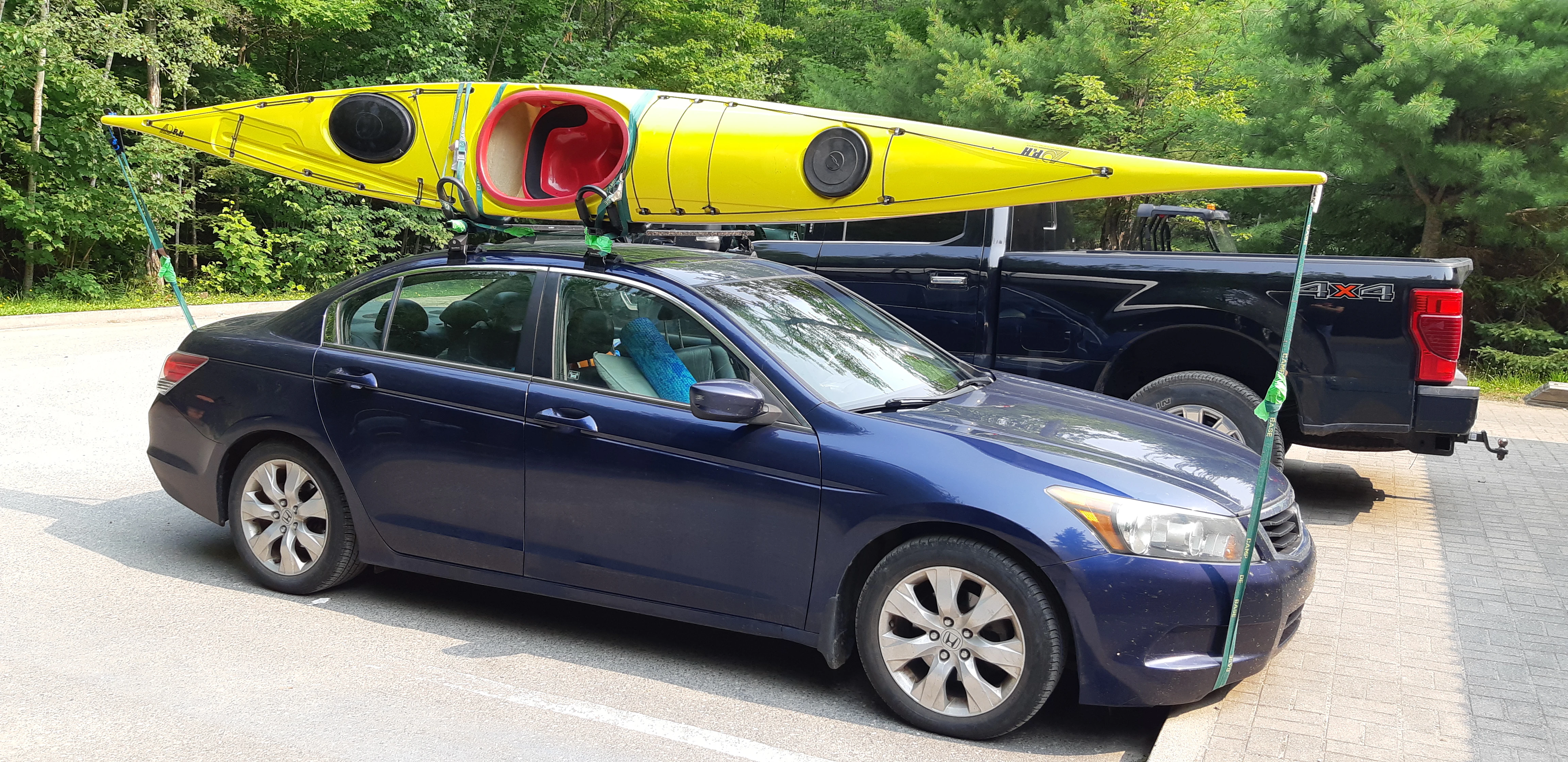 Yellow P&H Sirius Fiberglass Sea Kayak
