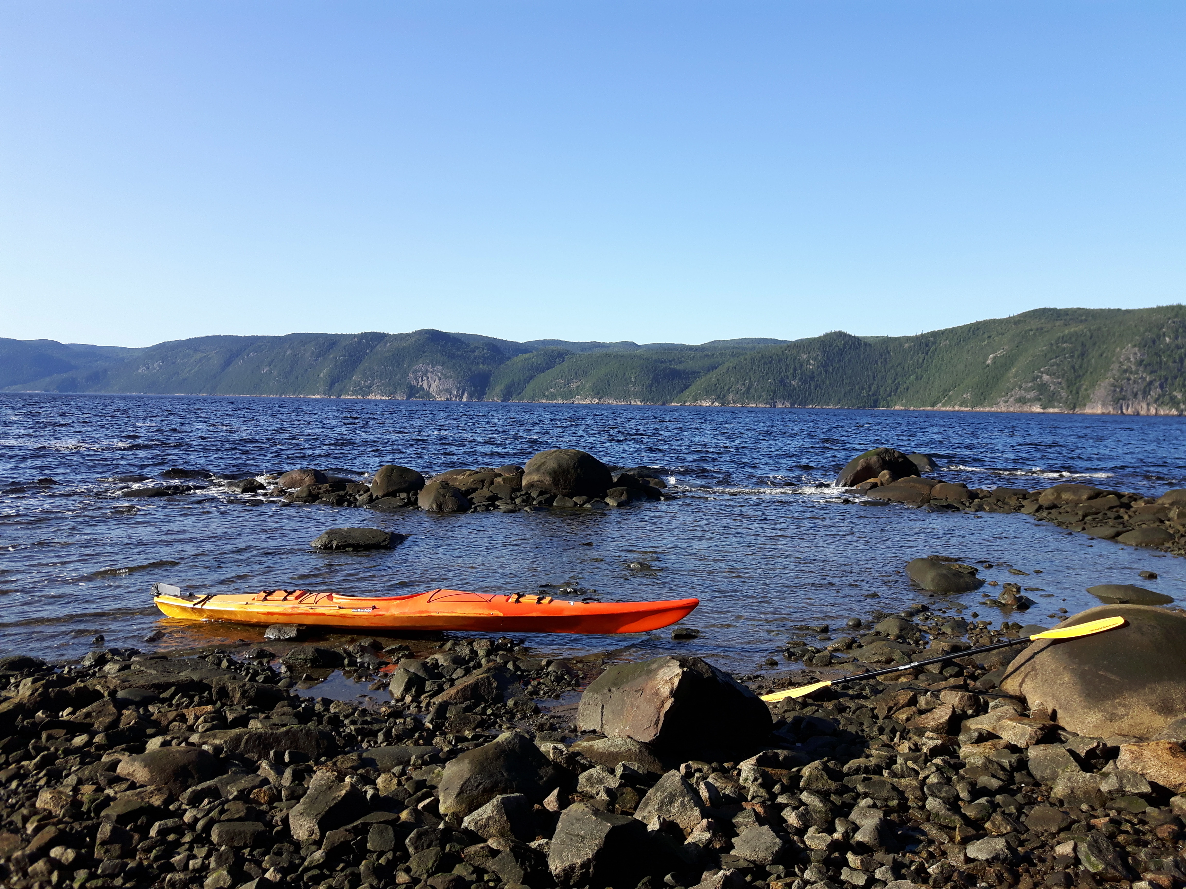 Kayaking the Fjords of the Saguenay River in Baie d'eternite in Quebec